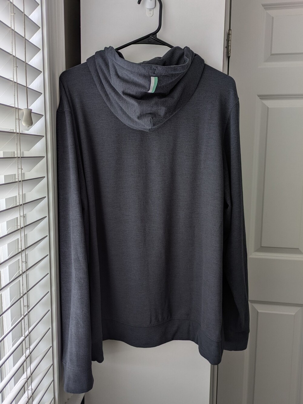 Charcoal & Mint Rhoback Hooded Pullover - Picture 5 of 5